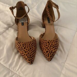 Stylish Leopard Print Ankle Strap Heels